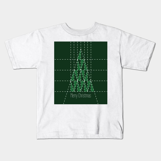 Green Architect Christmas Tree Kids T-Shirt by kallyfactory